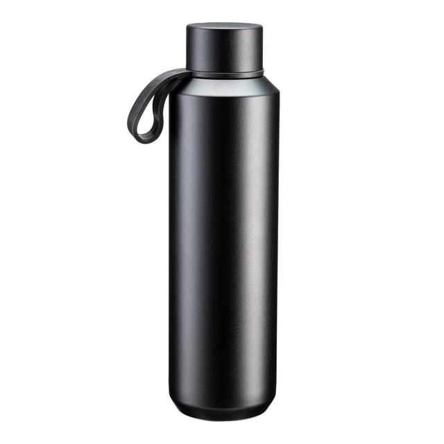 Stainless steel thermal bottle with TPR (thermoplastic rubber) handle, 630 ml