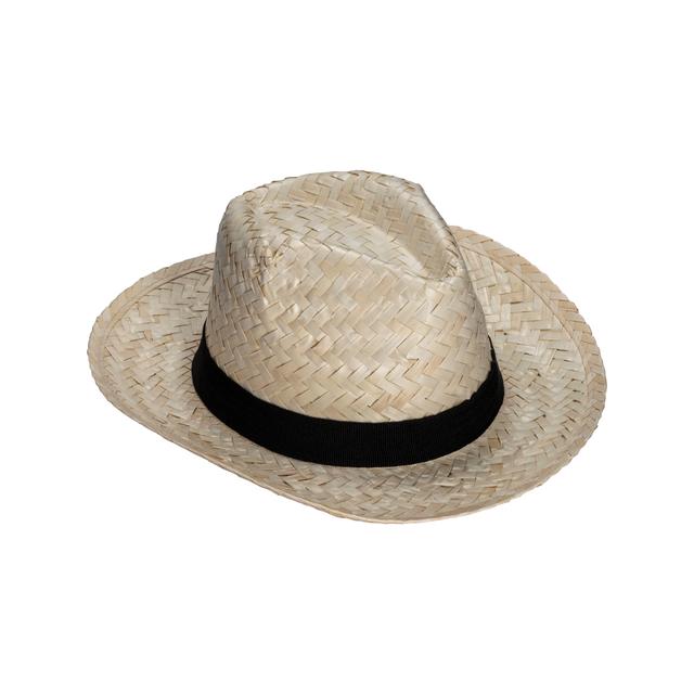 Straw hat with 3 cm elastic band customizable