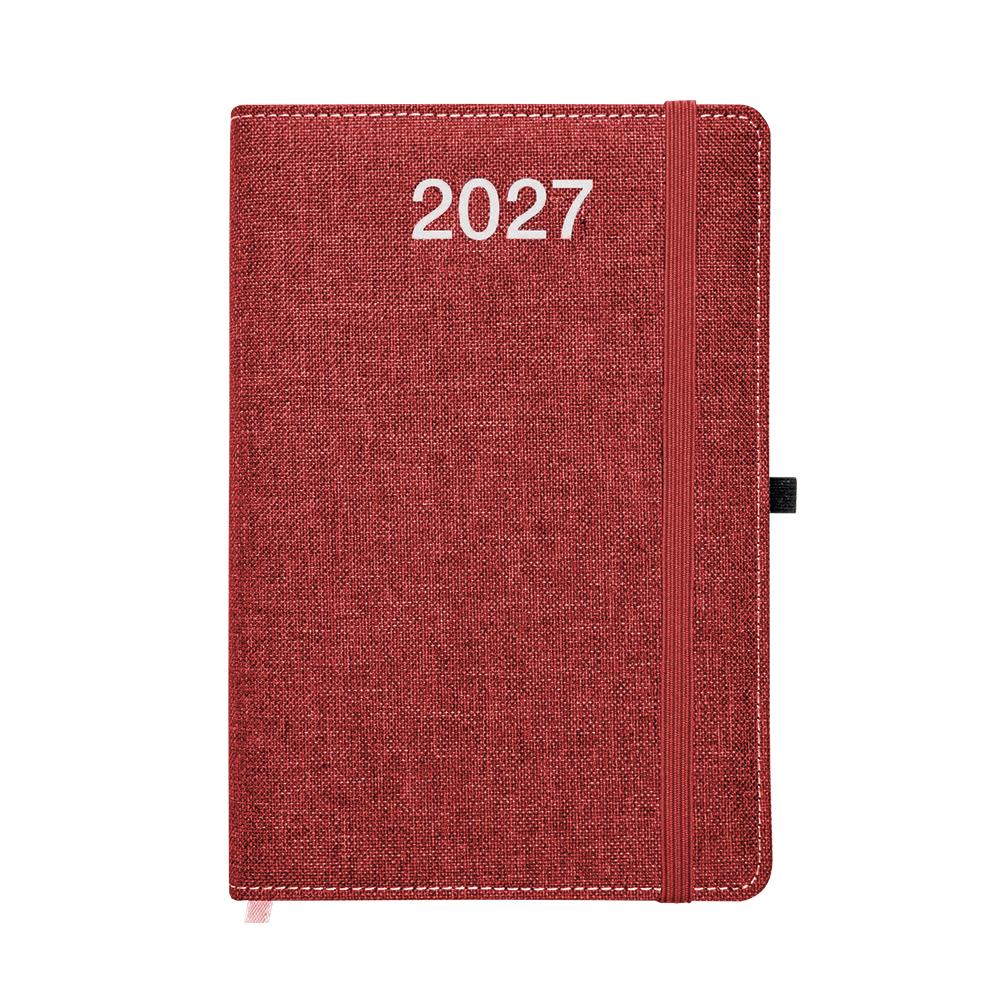 Agenda diaria 2027 de tapa dura fabricada en PET reciclado con efecto mélange Agenda diaria 2027 de tapa dura fabricada en PET reciclado con efecto mélange