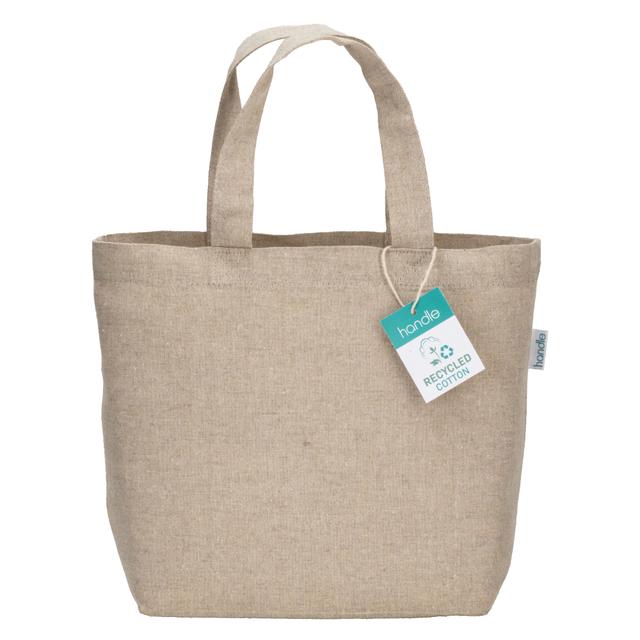 150 g/m2 recycled cotton shopper with short handle