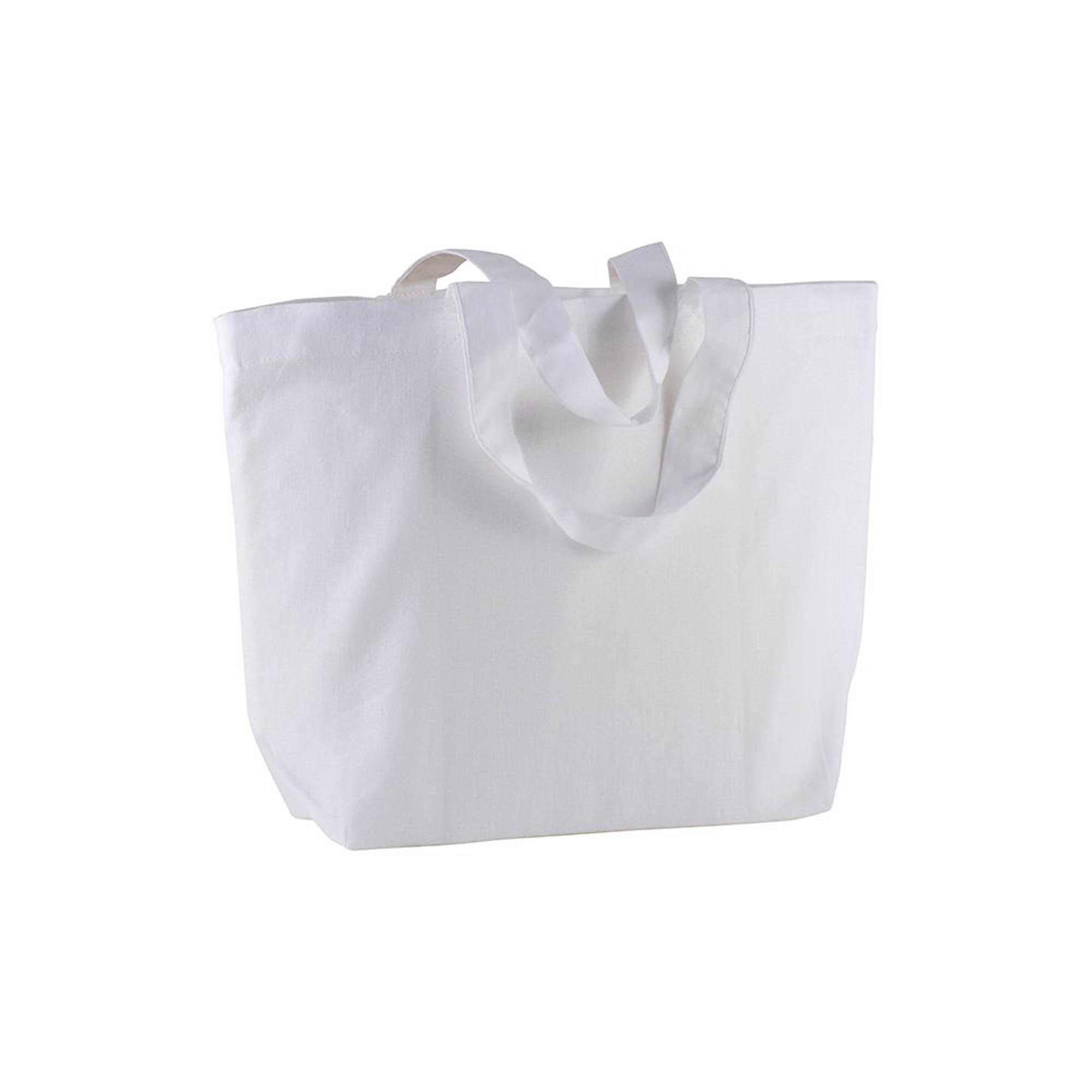 Shopper con soffietto alla base in cotone 120 g/m2, manici corti Shopper con soffietto alla base in cotone 120 g/m2, manici corti