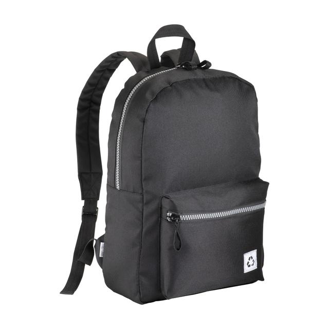 Laptop backpack in recycled pet with a melange effect