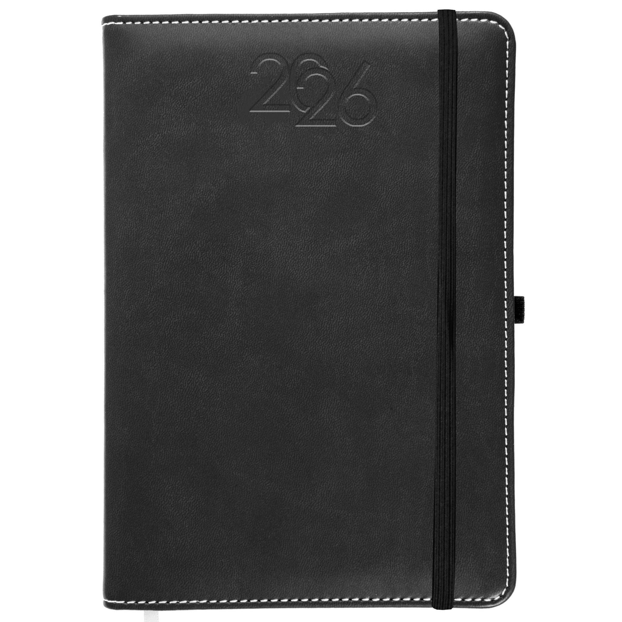 Agenda giornaliera 2026, copertina rigida in PU termovirante con impuntura perimetrale Agenda giornaliera 2026, copertina rigida in PU termovirante con impuntura perimetrale