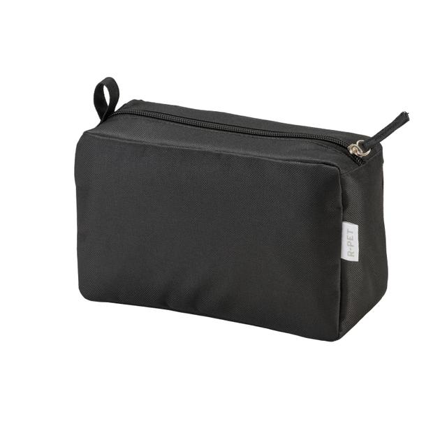 Recycled polyester R-PET beauty case with zipper