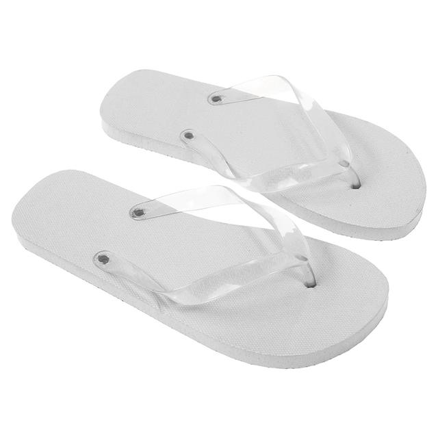 Unisex flip-flops with pe (120 g) sole and transparent pvc straps. one size (40-44)