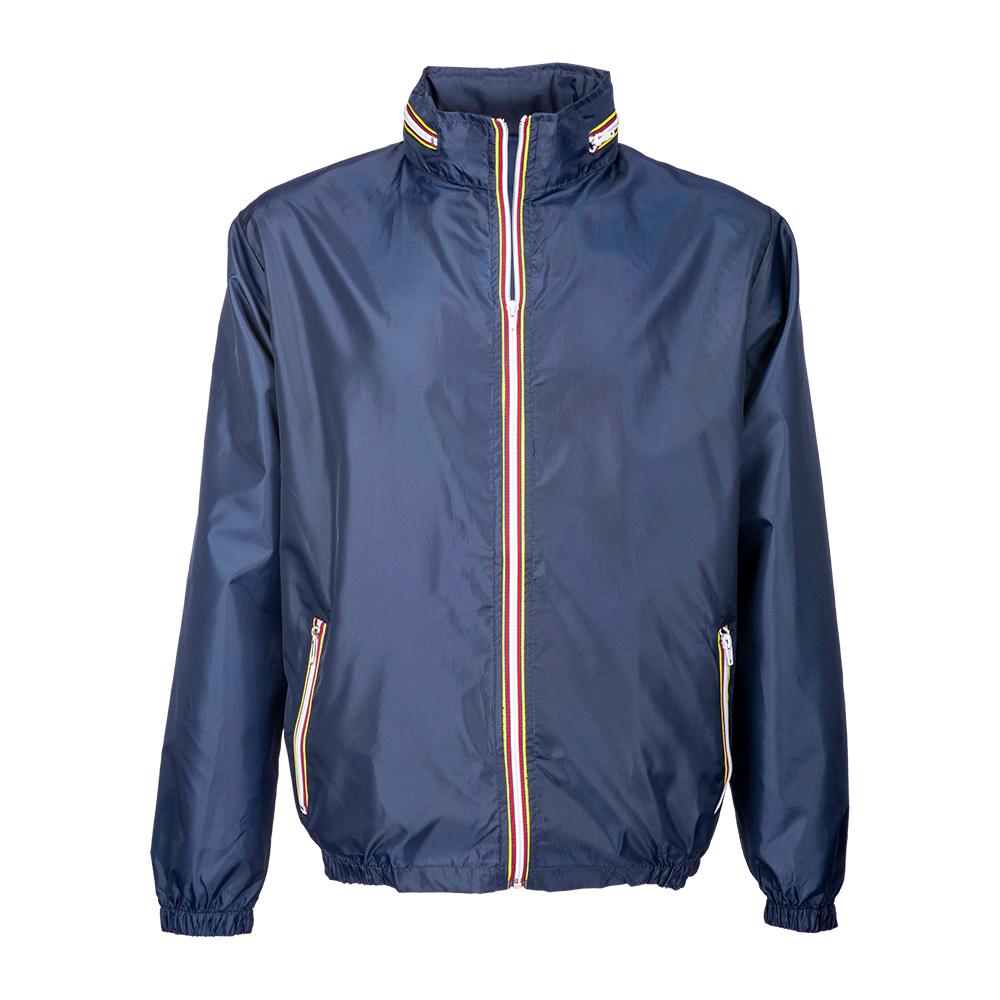 Veste imperméable en polyester 210T avec capuche pliable avec fermeture éclair, pliab Veste imperméable en polyester 210T avec capuche pliable avec fermeture éclair, pliab