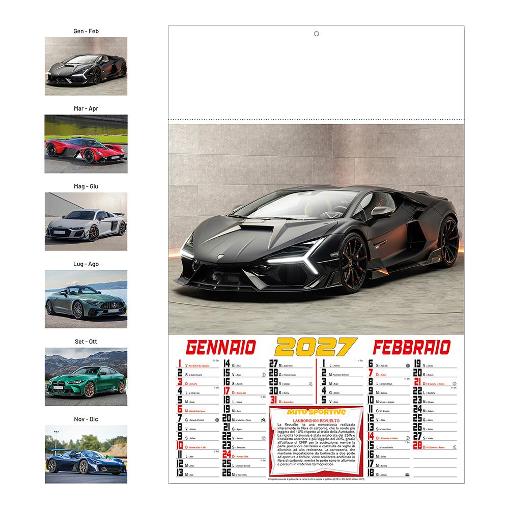 Wandkalender 2027, Monatskalender, 6 illustrierte Blatter aus gestrichenem Papier 130 g/m2 Wandkalender 2027, Monatskalender, 6 illustrierte Blatter aus gestrichenem Papier 130 g/m2