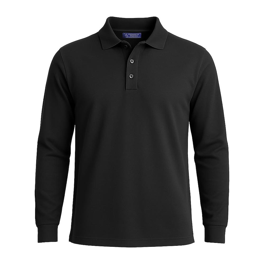 Polo 100% coton piqué 180 g/m2, manches longues et fermeture avec 2 boutons. Tailles : S/M Polo 100% coton piqué 180 g/m2, manches longues et fermeture avec 2 boutons. Tailles : S/M