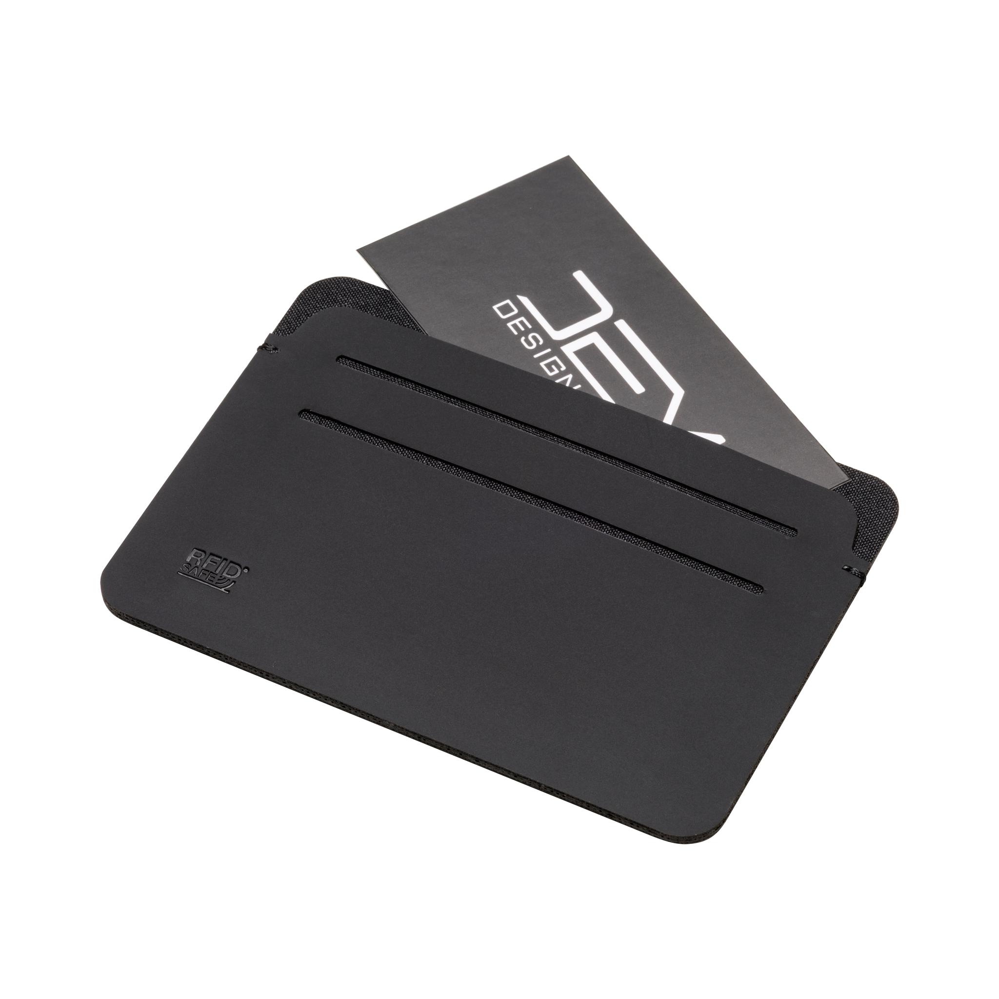 Porte-cartes RFID en PU souple. Avec six compartiments pour cartes et logo RFID Porte-cartes RFID en PU souple. Avec six compartiments pour cartes et logo RFID