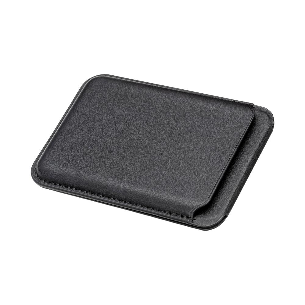 Magnetischer Kartenhalter aus weichem PU. Mit Handy Stativ Magnetischer Kartenhalter aus weichem PU. Mit Handy Stativ