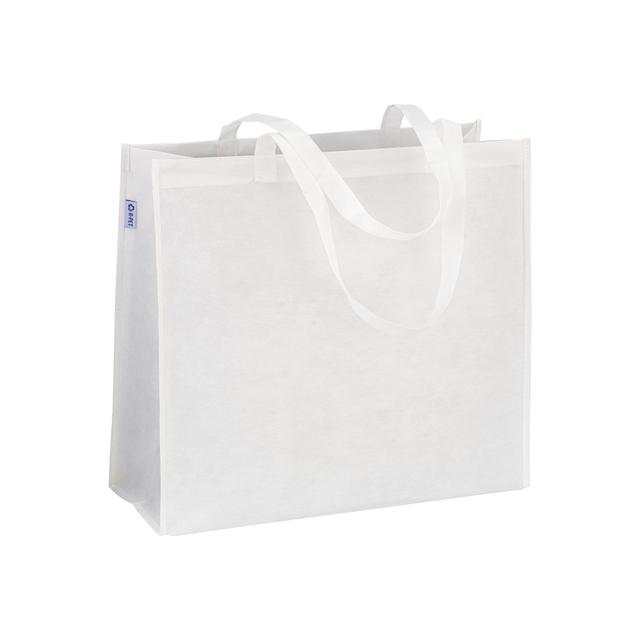 80g/m2 r-pet shopping bag with  long handles and gusset