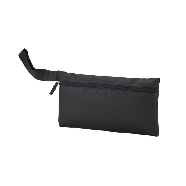 Recycled polyester R-PET document holder with zipper closure and practical handle