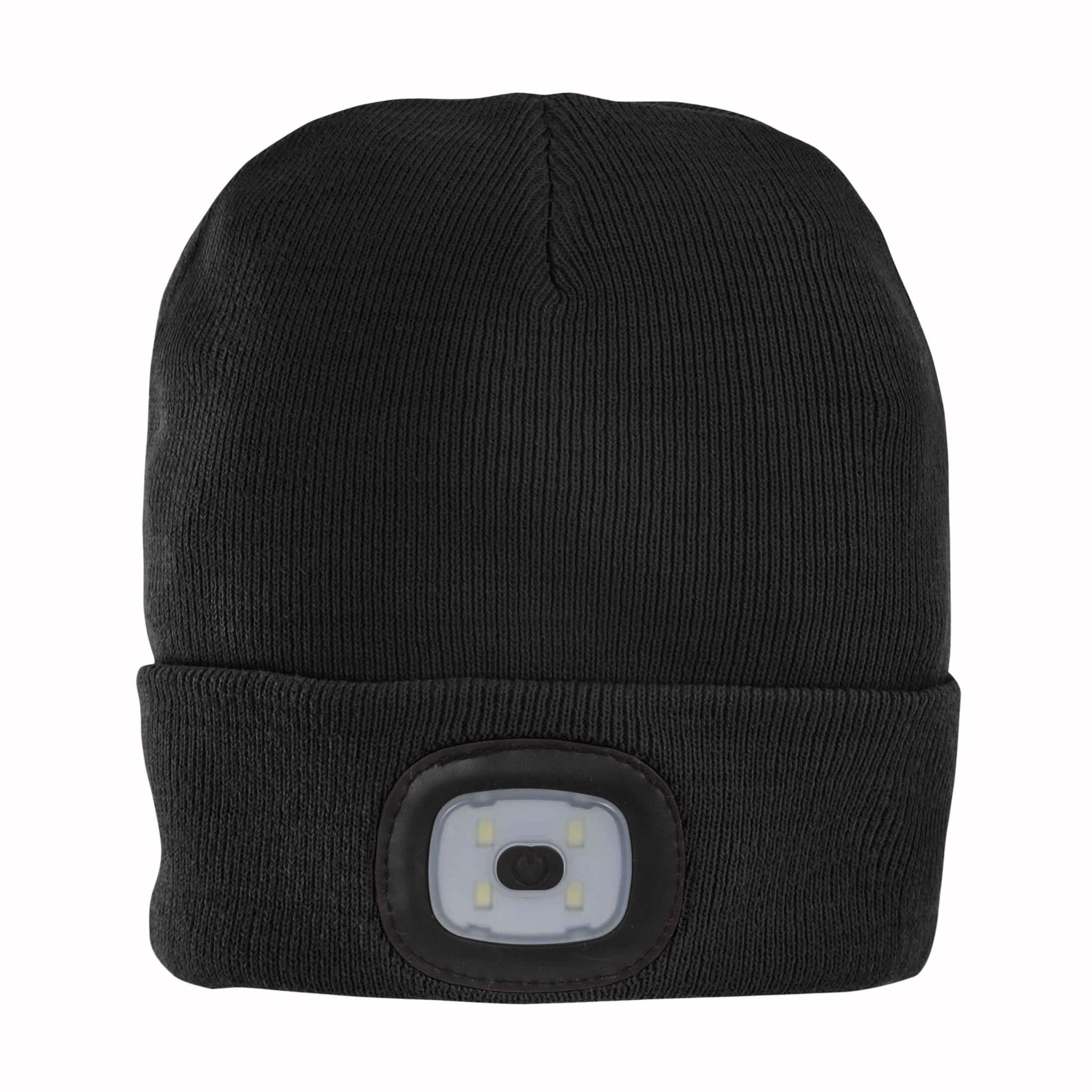 Bonnet en maille 100 % acrylique lourd avec lumière LED détachable et rechargeable via USB Bonnet en maille 100 % acrylique lourd avec lumière LED détachable et rechargeable via USB
