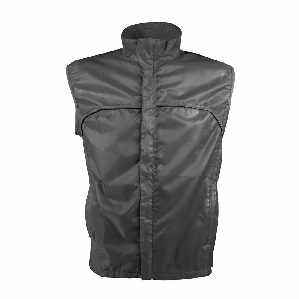 Gilet de haute visibilité en polyester avec filet aéré sur le dos de couleur fluo avec ban Gilet de haute visibilité en polyester avec filet aéré sur le dos de couleur fluo avec ban