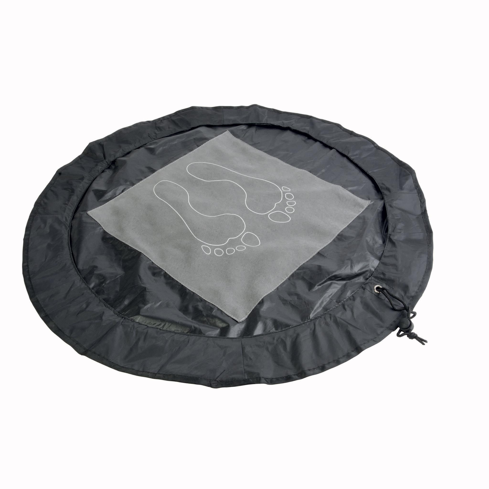 Tapis repose-pieds en polyester repliable et transformable en sac pour vetements humides ( Tapis repose-pieds en polyester repliable et transformable en sac pour vetements humides (