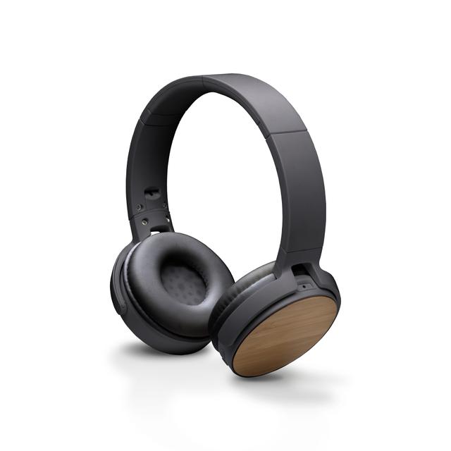 Abs and bamboo foldable bluetooth headphones