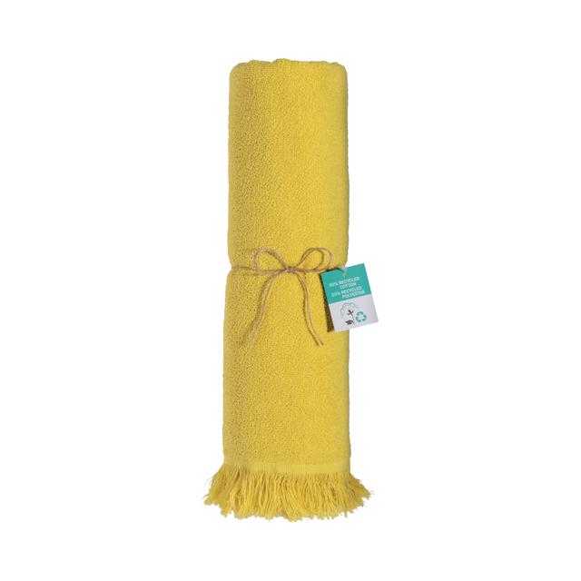 360 g/m2 recycled cotton fringed beach towel