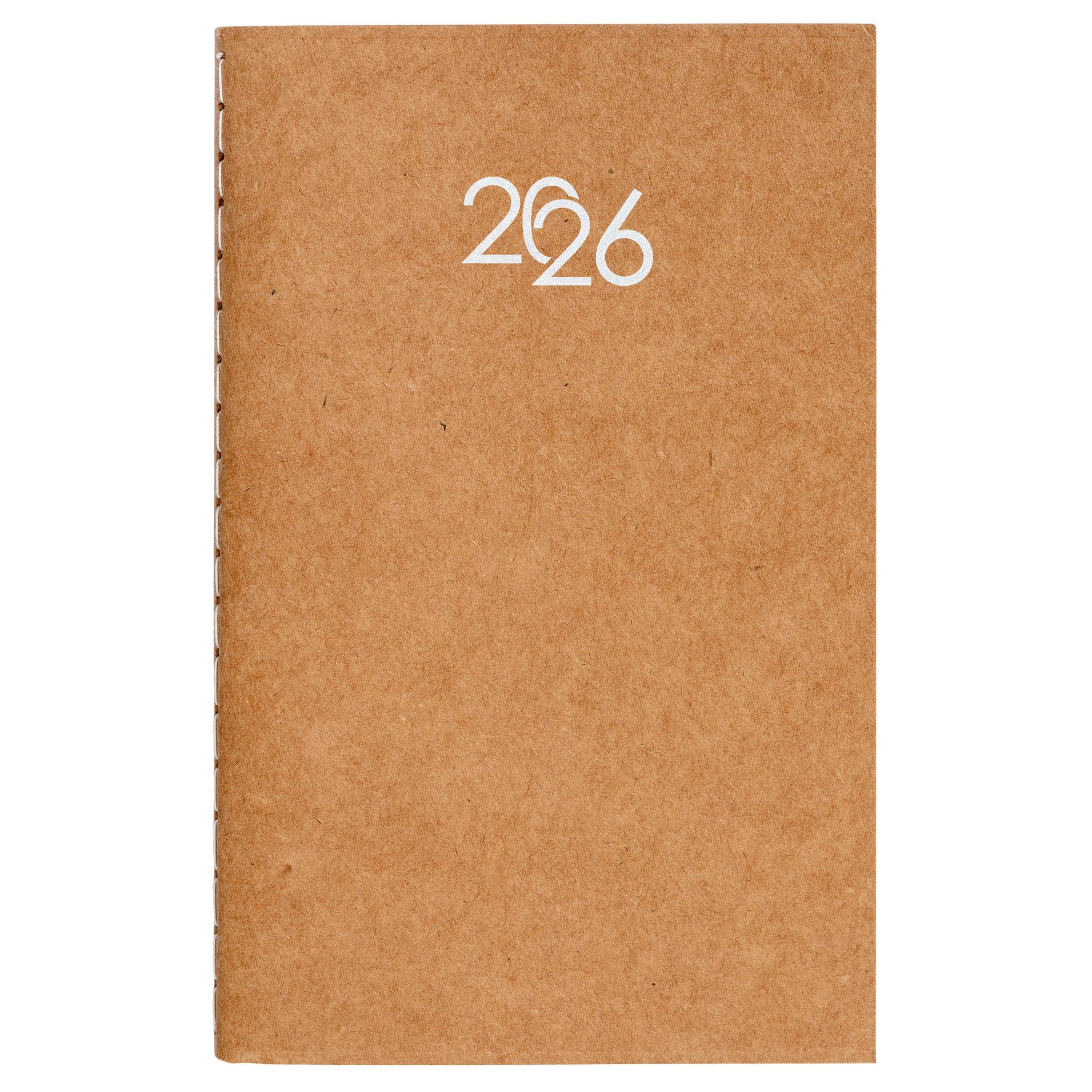 Wöchentlicher Taschenkalender 2026 mit flexiblem Kartoneinband Wöchentlicher Taschenkalender 2026 mit flexiblem Kartoneinband