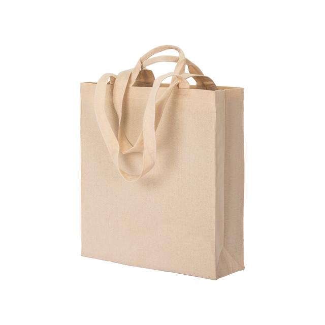 220 g/m2 cotton gusseted shopper with double handles