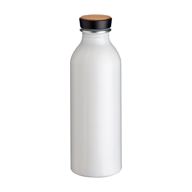Aluminium-Flasche mit Bambuseinsatz, 500 ml geeignet für Sublimationsdruck