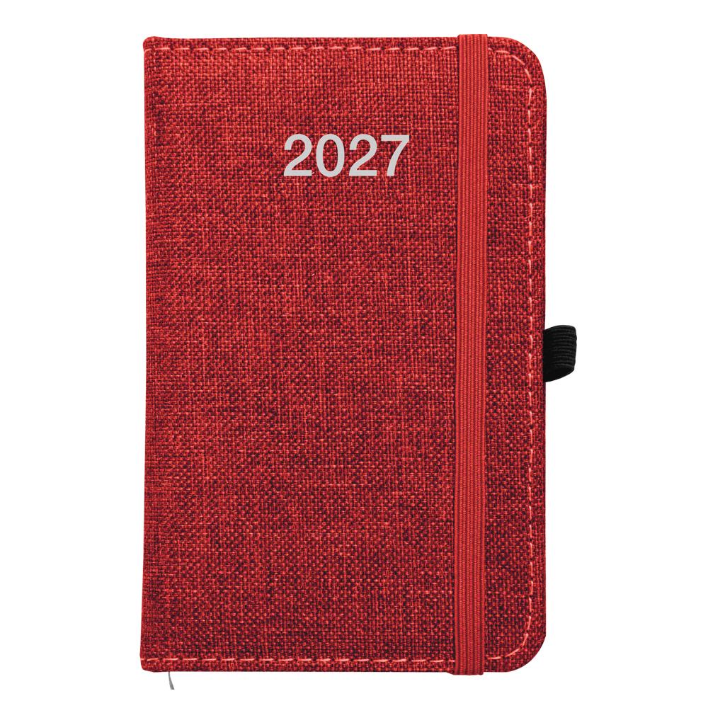 Agenda tascabile settimanale 2027, copertina rigida in PET riciclato con effetto mélange Agenda tascabile settimanale 2027, copertina rigida in PET riciclato con effetto mélange