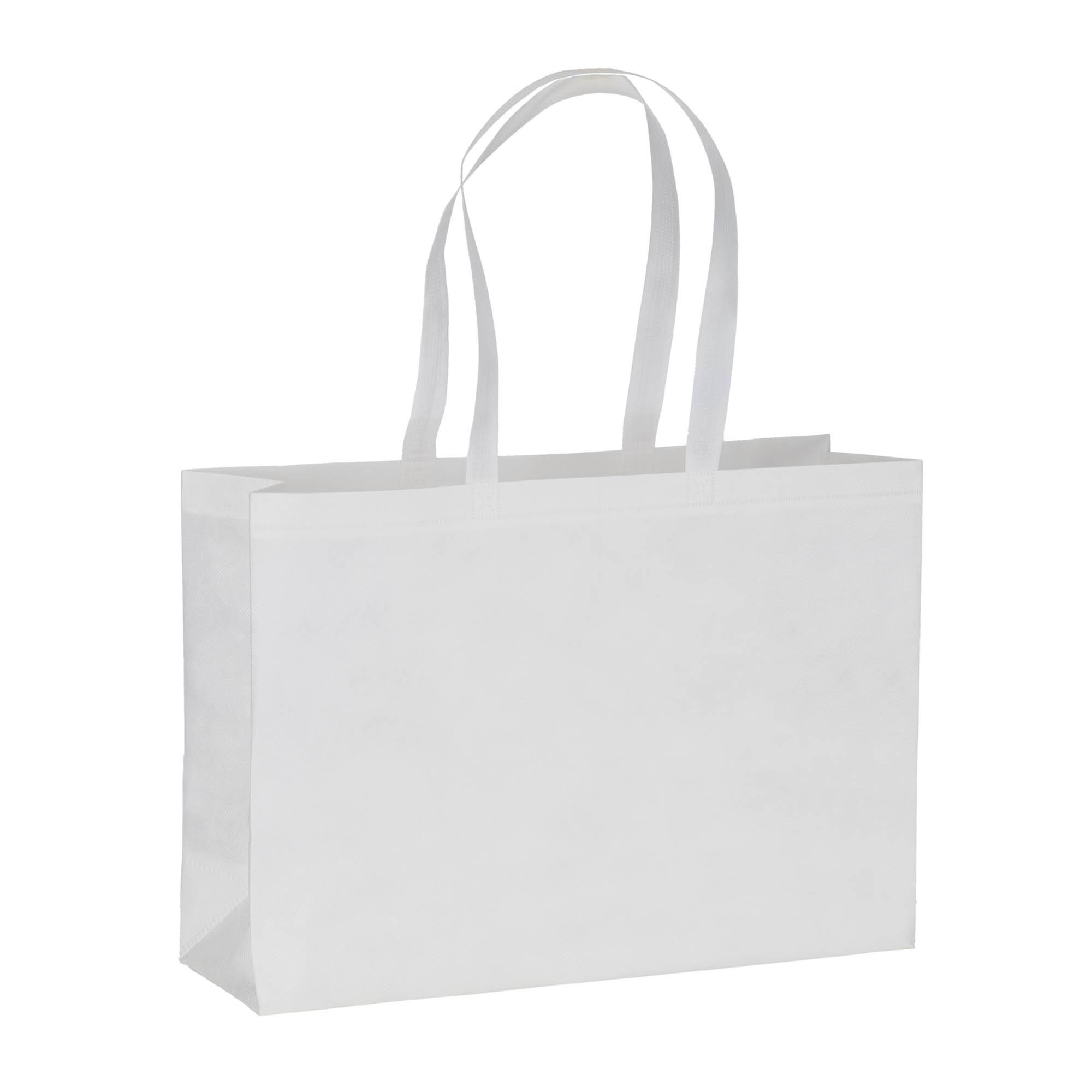 100 g/m2 Shopper-Tasche aus recyceltem PET (TNT R-PET), verschweißt 100 g/m2 Shopper-Tasche aus recyceltem PET (TNT R-PET), verschweißt