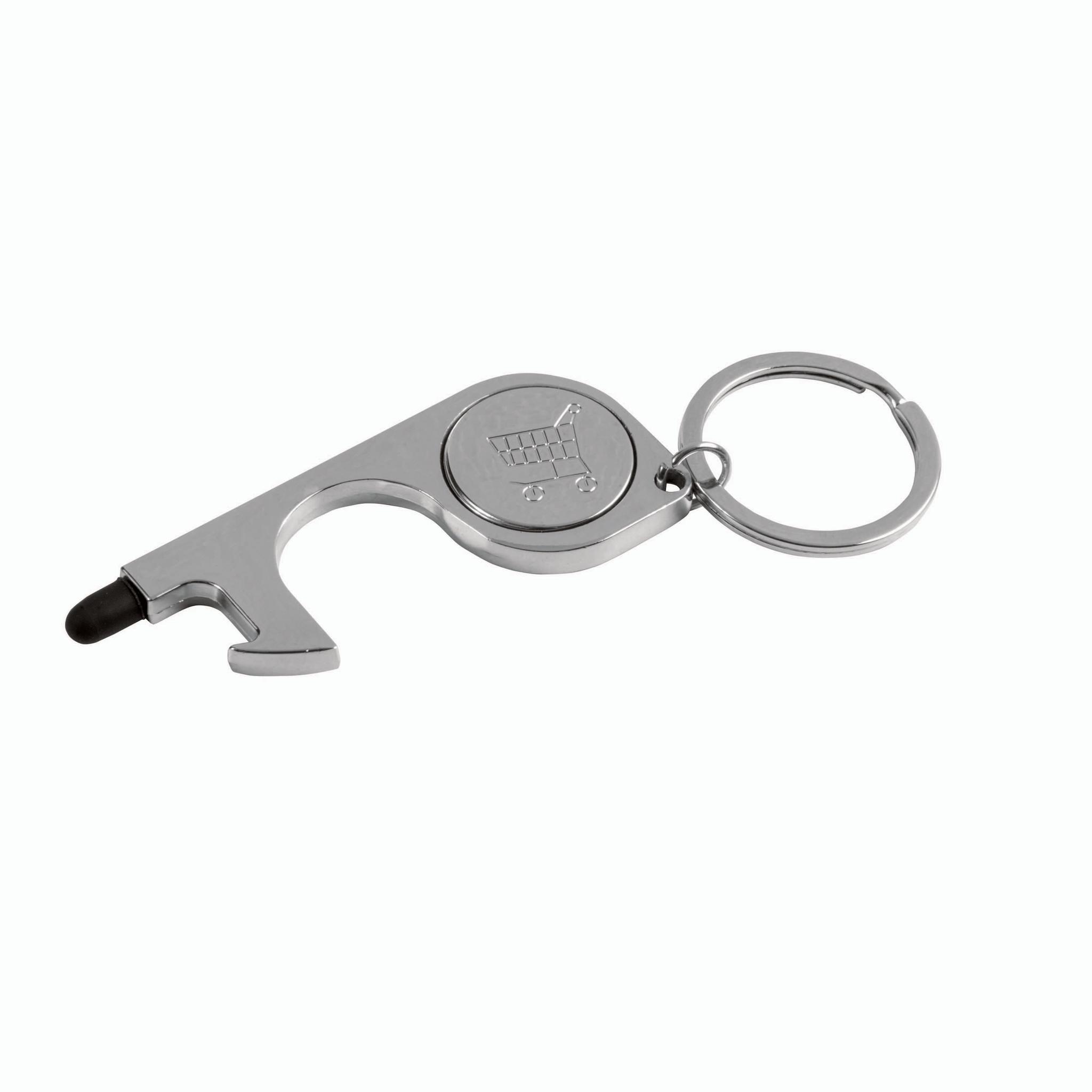 Porte-clé avec:- fonction no-touch pour ascensceur, pos, bancomat- jeton pour chariot Porte-clé avec:- fonction no-touch pour ascensceur, pos, bancomat- jeton pour chariot