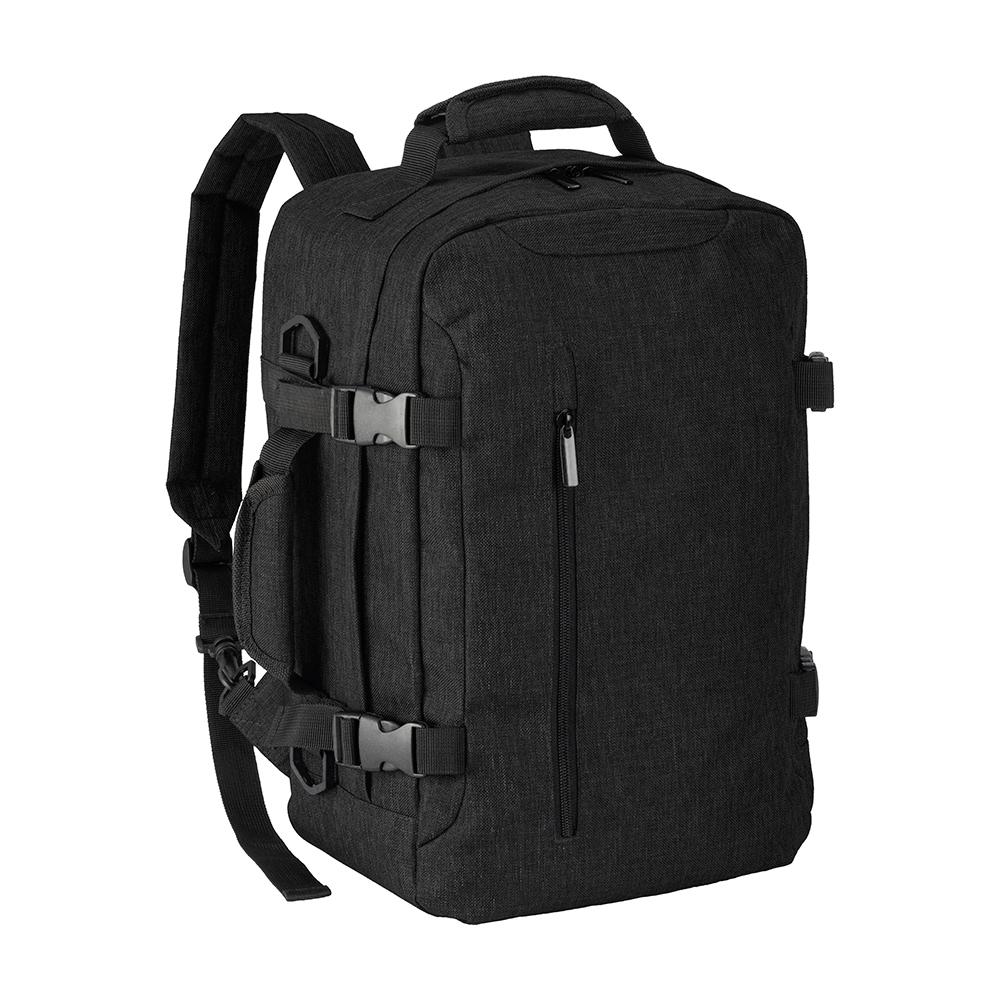 Cabin size travel backpack with laptop holder (15) in 900D melange polyester Cabin size travel backpack with laptop holder (15) in 900D melange polyester