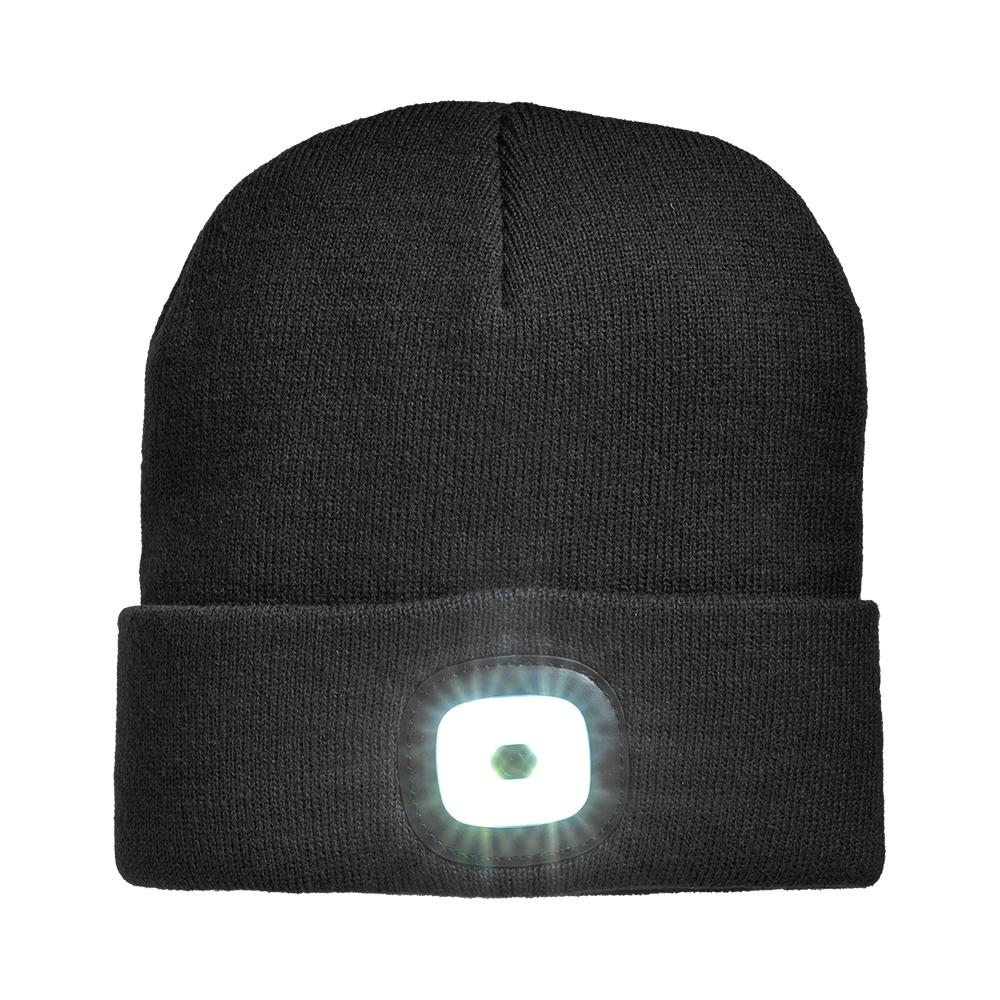 Cappellino in maglia 100% acrilico pesante con luce LED removibile e ricaricabile USB Cappellino in maglia 100% acrilico pesante con luce LED removibile e ricaricabile USB