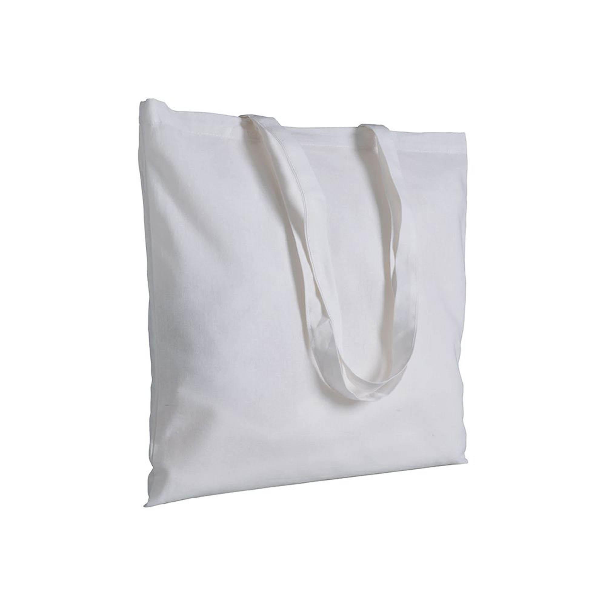 Shopper in cotone, manici lunghi Shopper in cotone, manici lunghi