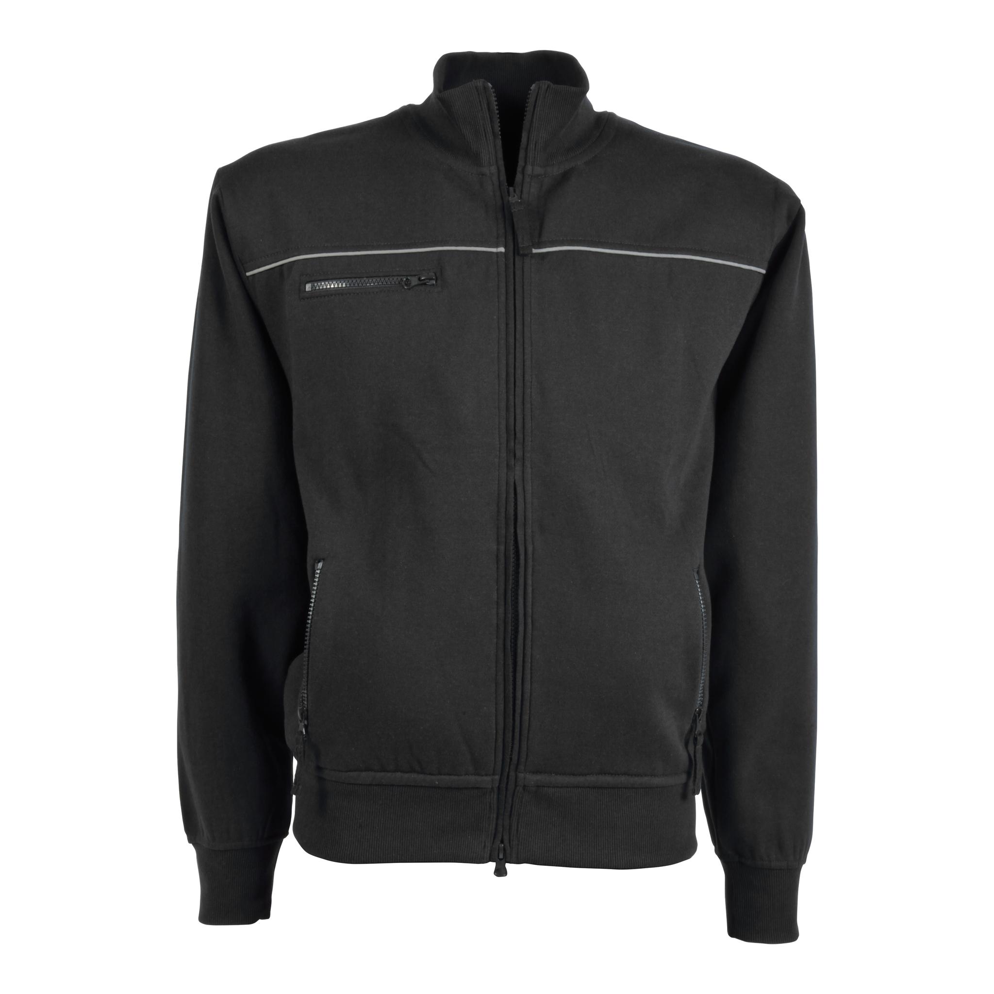 Felpa da uomo a zip intera,con 3 tasche chiusura zip, profilo catarifrangente Felpa da uomo a zip intera,con 3 tasche chiusura zip, profilo catarifrangente