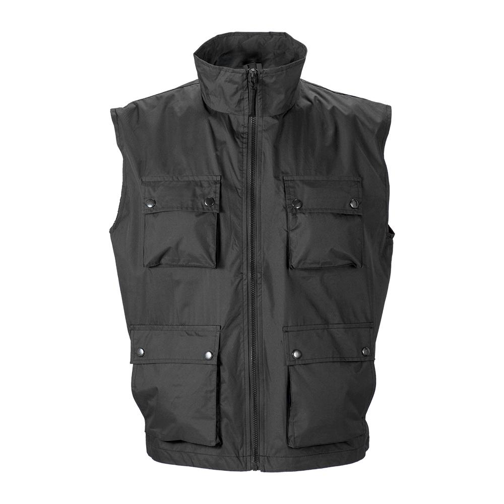 Gilet multipoche sans manche en polyester doublé à l'intérieur en filet Pongee. Tailles : Gilet multipoche sans manche en polyester doublé à l'intérieur en filet Pongee. Tailles :