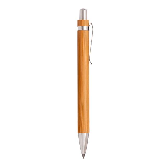 Long-lasting bamboo pencil with metal clip